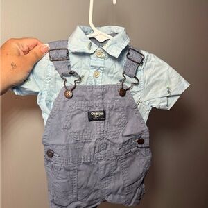 OshKosh B'gosh Blue Overalls Lightweight Comfort